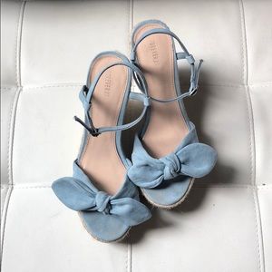 Baby blue espadrilles